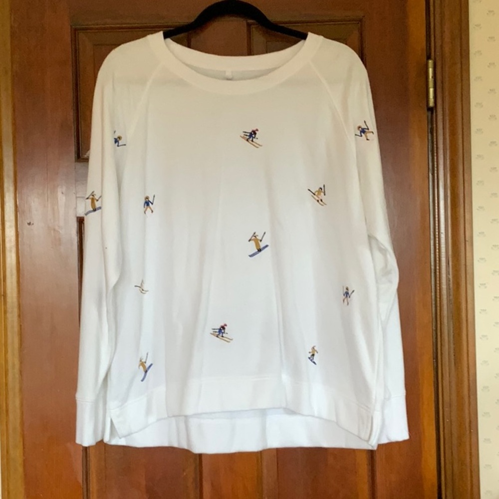 Lou and Gray by loft whimsical ski motif sweatshirt.